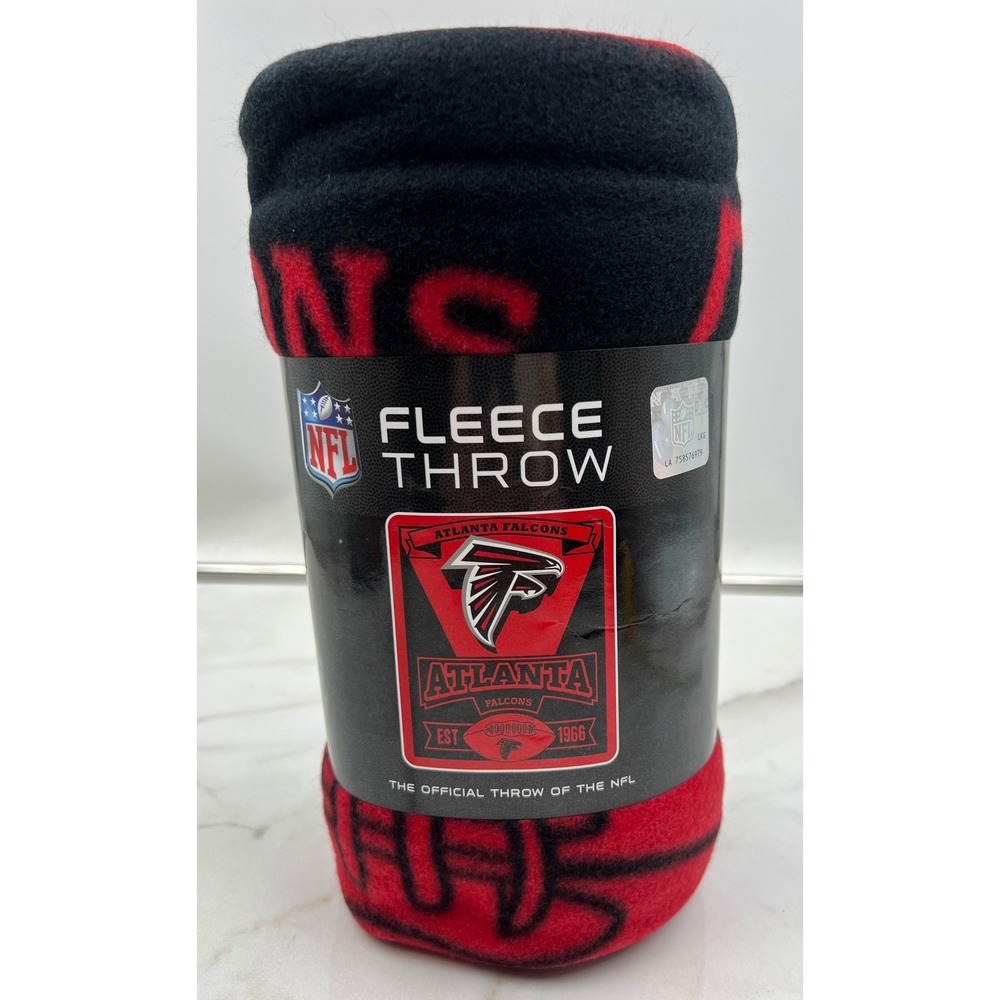 NFL Atlanta Falcons Fleece Throw Blanket Red Black 50x60 The Northwest Group NEW